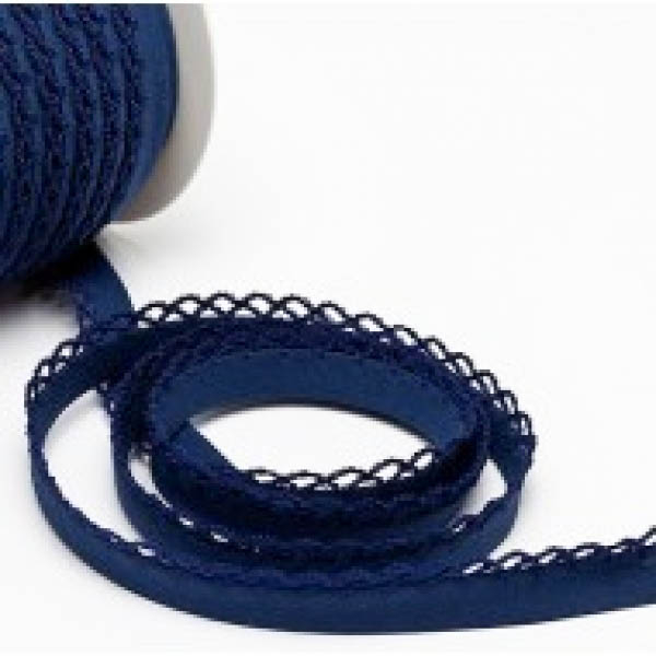 Schrägband Häkelborte marine (1 m)